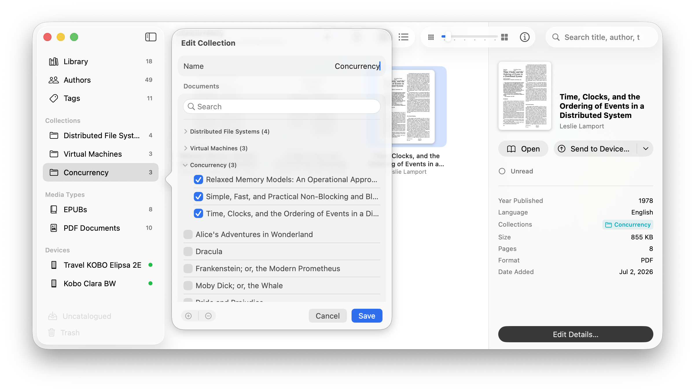 Organise Using Collections - Catalogue App