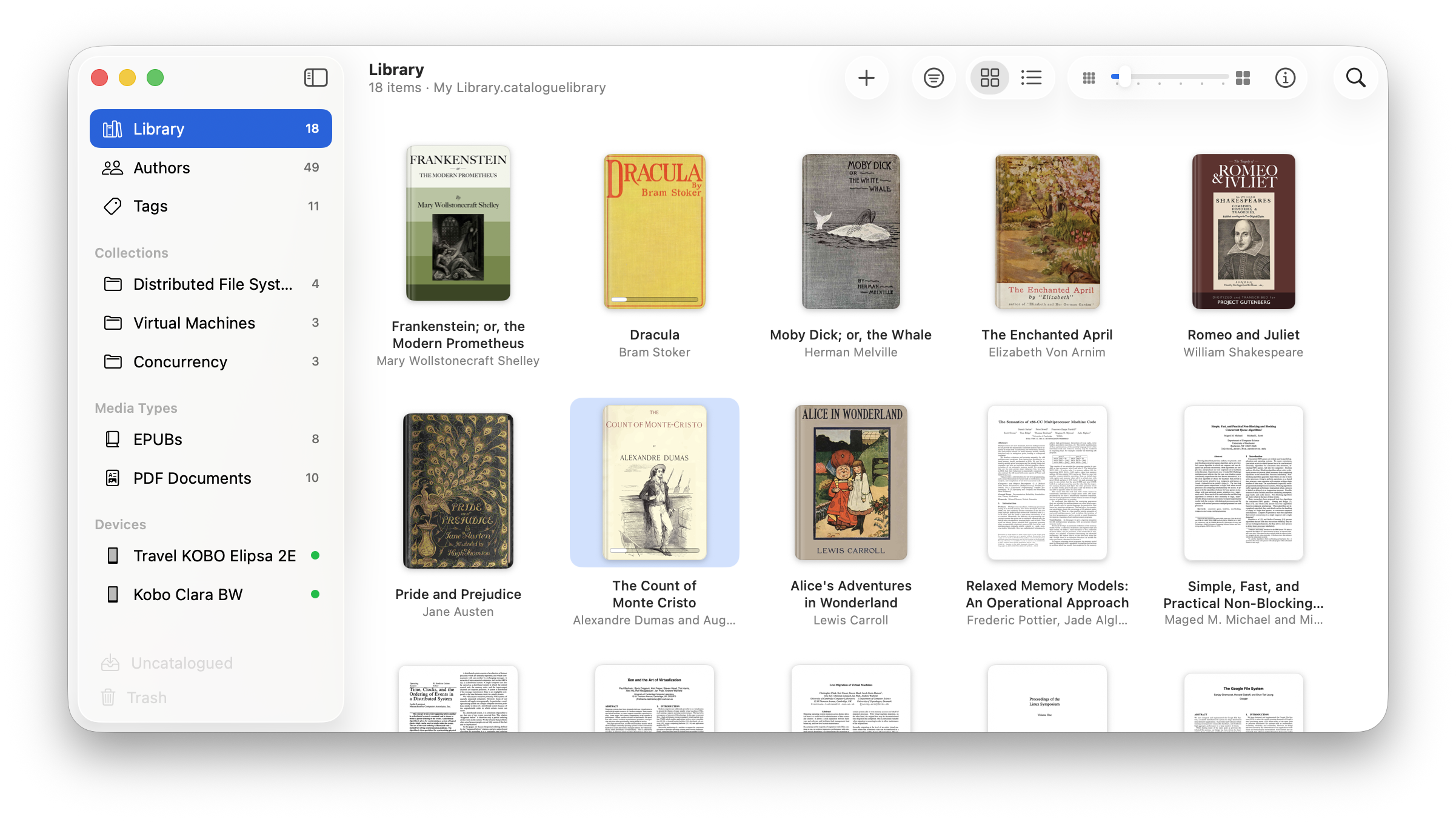 Library Screen - Catalogue App